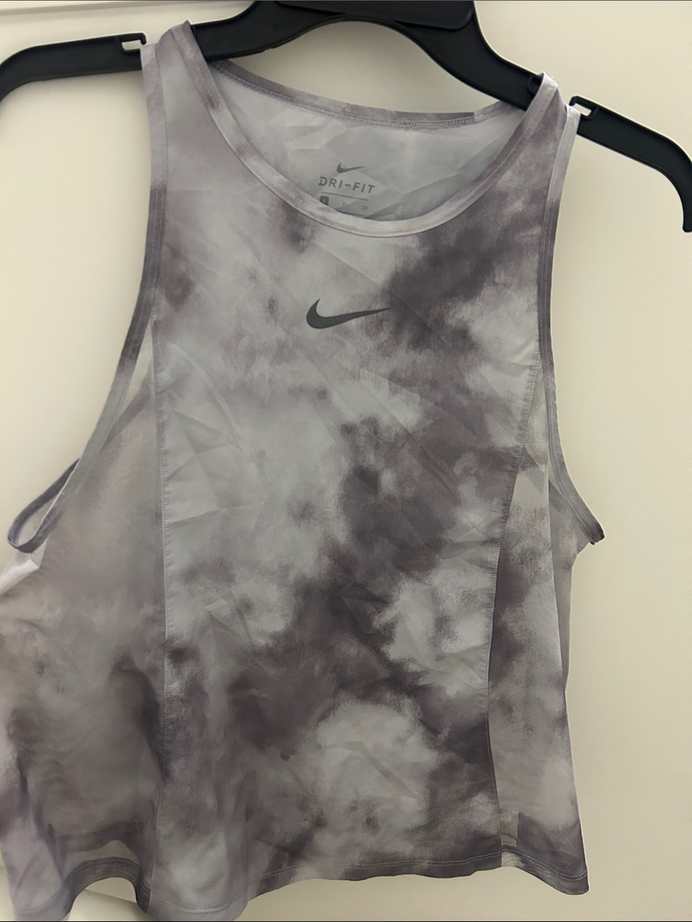 Nike Women's Dri-FIT Tank Top in Gray Tie-Dye